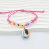 Pulsera Luminosa Infantil del Festival del Bote del Dragón Nezha Ao Bing Dibujo Animado Lindo Doble Cara Cuentas de Vidrio Colgante de Vidrio Ajustable