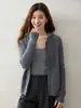 Novedad de Otoño Estilo Perezoso Suéter de Cachemira Tejido en Punto Trenzado para Mujer con Capucha y Cremallera Cárdigan Prendas de Punto que Reducen la Edad Ropa de Abrigo