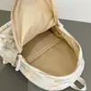 Mochila de estilo japonês muito estilosa para estudantes universitários, fofa e moderna para o estilo soft girl, adequada para o ensino fundamental II e médio, versátil e de grande capacidade