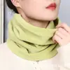 Bufanda Cálida de Color Sólido Simple para Otoño e Invierno, Protector de Cuello Cómodo de Forro Polar Agradable a la Piel, Bufanda de Poner, Calentador de Cuello para Chaqueta de Plumas