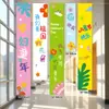 Decoração Dia das Crianças Cenário Montagem Tapeçaria Pendurada para Exterior Jardim de Infância Sala de Aula Festa de Turma Decoração de Atmosfera