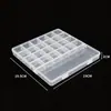 Caja de Almacenamiento de 24 Compartimentos Caja de Plástico PP Contenedor Transparente con Compartimentos Arte de Uñas Pedrería Cuentas Para Cuentas Pequeños Accesorios de Joyería Directo de Fábrica