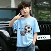 2026 Novo Estilo Verão Fino Manga Curta Roupas para Meninos, Streetwear Estiloso Moda Infantil, Conjunto de Algodão Puro de Verão para Meninos