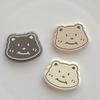 Acessórios de urso de boca torta de arroz integral fofos DIY cocar presilha de cabelo acessórios para capa de celular com cola cremosa buraco decorativo sapatos