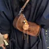 Bolso Cruzado de Hombro Inclinado con Estampado de Leopardo Coreano para Mujer 2026 Nuevo para el Trabajo Diario Bolso de Terciopelo Otoño/Invierno de un Solo Hombro de Mano Debajo del Brazo Gamuza Versátil Moda