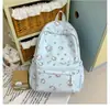 Mochila de Gato de Dibujos Animados con Estampado Completo Energética para Estudiantes de Secundaria y Preparatoria, Mochila Escolar Estilo Chica Dulce, Mochila Ligera de Gran Capacidad