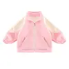 Jaqueta Polar Fleece Infantil, Roupas de Outono e Inverno para Meninas, Novas Roupas Espessas de Veludo para Meninos, Tops Quentinhos de Inverno para Bebê