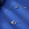 Pulseira de Amor com Anel Duplo Mobius para Menina Design de Nicho de Alto Padrão Moda Simples Pulseira de Luxo Leve Presente Moda