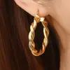 Pendientes Europeos y Americanos Geométricos Más Vendidos en Forma de C Retorcidos Pendientes Retorcidos de Círculo Estilo Europeo y Americano Pendientes de Moda