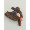 Gorros Infantiles Primavera y Otoño Nuevo Estilo Lindo Dibujo Animado Dinosaurio Gorro de Punto para Niños y Niñas Bebé Cálido Protector de Orejas Lana Moda