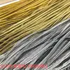 Cinturón de Serpiente Negro y Blanco Dorado Plateado Rojo de 0.3/0.5 cm con Diseño Cóncavo, Cordón Delgado, Cinturón de Espiga, Adorno para Ropa Cheongsam, Dorado Profundo