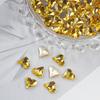 Rhinestones para Uñas K9 Rhinestones Multifacéticos Corazón de Melocotón Inclinado Rhinestones de Punta Inferior Decoración de Corazón Accesorios para Uñas Rhinestones de Cristal Aurora