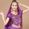 Enfeites de lenço de dança Dança indiana Dança indiana Dança do ventre Performance de dança Celebridade da internet Saree Véu com borda dourada Xale com bordado pesado