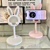 Bonito Soporte de Teléfono de Escritorio de Conejito, Universal para Tablets, Altura Telescópica Ajustable, Soporte Perezoso para Selfies y Transmisiones en Vivo