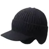 Gorro de Lana Tejido Hueco para Mujer Otoño Invierno Cálido Adelgazante para la Cara Slouchy Versátil Protección para los Oídos Cubre Cabeza