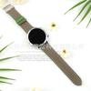 Adecuado para Samsung Galaxy Watch 46mm Correa de Cuero Color Verde Estampado de Palma con Hebilla de Corazón