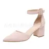Zapatos de tacón alto para mujer Juyuan 2026, estilo europeo y americano, punta fina, talla grande, con hebilla, zapatos de vestir de moda para mujer para verano
