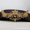 60713 Cobre Hecho a Mano Accesorios DIY, Colgante, Adorno para el Cabello, Material Hanfu, 32*69mm, Flor, Estilo Antiguo