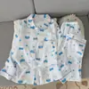Outono/Inverno 2026 Celebridade da Internet Múltiplos Estilos Algodão Nuvem Fino Pijama Doce Manga Longa Calça Longa Roupa de Casa Conjunto de Duas Peças