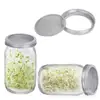 Frasco de germinación de acero inoxidable de boca ancha de 32 oz, soporte de pantalla de filtro de semillas para germinación, frasco tipo Mason
