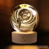 Lámpara de noche personalizada de bola de cristal luminosa, un regalo conmemorativo creativo y práctico para niños y niñas en su cumpleaños, o como decoración para el Día del Maestro.