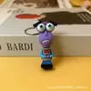 Chaveiro de Boneca Animação Desenho Animado Força Secreta da Mente Pingente para Mochila Caixa Surpresa Chaveiro Tridimensional de Borracha Macia Pequeno Presente