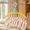 Tendedero de dibujos animados con forma de monstruo azul, multifuncional con múltiples pinzas, para ropa interior y calcetines de bebé, estante de almacenamiento para balcón