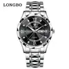 Longbo Longbo 83715 Luxo Acessível, Versátil e Fashionável Tendência Masculina Clássico de Negócios Relógio à Prova d'Água