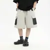 Pantalones Cortos Estilo Japonés para Niños 2026 Verano Nuevo Diseño con Sentido Pantalones Cargo para Niños Pantalones Capri con Bolsillo de Malla para Niños Modernos