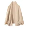 Novo Xale Cachecol de Tricô Versátil 100% Caxemira Outono e Inverno para Mulheres, Cardigã de Uso Duplo, Suéter Outer Solto Preguiçoso