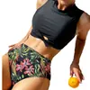 Traje de baño europeo y americano Estampado tropical Traje de baño dividido Bikini de alta gama Traje de baño de dos piezas Traje de baño transfronterizo de Amazon