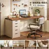 Combinación de escritorio y estantería para apartamentos pequeños, escritorio de computadora para dormitorio 2026 con cajones, tocador, escritorio de escritura, escritorio para estudio en casa