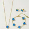 Explosões transfronteiriças moda 13mm brincos colar pulseira joias de aço inoxidável conjunto de três peças vendas diretas de fábrica