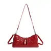Bolso de Mano Retro Maillard para Dumplings para Mujer 2025 Otoño Nuevo Estilo Cuero con Cera de Aceite Bolso Simple de Hombro Cruzado