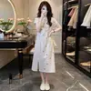 Moda de Verano 2026 Versátil Nuevo Estilo Chino Vestido para Mujer Falda Midi Botonada con Botones Diagonal Retro para Mujer