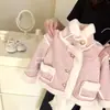 Abrigo para Niñas Otoño Invierno 2026 Estilo Nuevo Aterciopelado Espeso Top de Princesa Infantil Ropa Elegante de Invierno para Bebés y Niños Pequeños