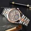 Fábrica de PPF Transfronterizo 4500V Volante Hueco Transparente Reloj Mecánico Automático para Hombre, Acero Inoxidable, Comercio Exterior