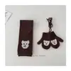 Versión Coreana 2025 del Nuevo Conjunto de Dos Piezas de Bufanda y Guantes de Oso para Niños, Invierno, Lindo, Estilo Ins, Traje de Oso Jacquard