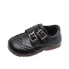 Mocasines para niñas, zapatos de piel 2026, estilo nuevo de otoño para niños, zapatos sencillos retro de suela blanda para niños de preescolar