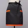 Delantal Corto de Medio Delantal para Camarera de Restaurante para Cocina Casera, Hotel, Restaurante, Delantal de Medio Bolsillo para Chef para Hombres