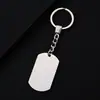 Chaveiro Minimalista Novo Transfronteiriço em Estoque, Pingente em Branco de Aço Inoxidável, Material para Impressão Colorida a Laser, Chaveiro de Metal