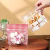 Nuevas bolsas pequeñas con cierre hermético y cremallera, bolsas para dulces tipo stand-up, bolsas para empaque de repostería con diseño de copo de nieve, bolsas para almacenamiento de cuentas DIY, paquete de 50