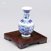 Artesanía rectangular de madera de ébano soporte para pecera Guanyin soporte para tetera de arcilla púrpura antigua quemador de incienso piedra extraña de porcelana soporte de madera cruda