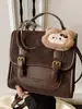 Mochila Simple Retro de Aspecto Elegante Estilo Coreano para Mujer 2025 Invierno Nuevo Estilo Preppy Nicho Bolsa de Viaje Casual