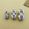 Nuevo Plata de Ley 999 Estilo Retro Pixiu 3D Plata Dura Árbol del Dinero Cuerda Pixiu Tejida Cuentas Accesorios de Plata DIY