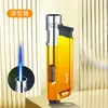 Am7208 Isqueiro Criativo Gradiente Passante Plástico Metal Câmara de Gás Visível À Prova de Vento Novo Compacto Portátil Ignição