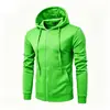 Comercio Exterior Amazon Cárdigan Suéter de Color Sólido Sudadera con Forro Polar Top Deportivo Otoño e Invierno Hombres y Mujeres Camisa con Cremallera