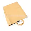 Bolsa de Mano de Papel Kraft Lavado Personalizada por el Fabricante, Bolsa de Compras de Papel Kraft Ecológica y Sencilla, Logo de Moda Imprimible