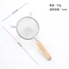 Colador Grande de Acero Inoxidable 304 con Malla Filtrante, Mango de Madera, Espumadera de Doble Oreja, Utensilio de Cocina Doméstico, Espumadera para Fideos