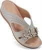 Comércio exterior transfronteiriço plus size verão novas sandálias cunha moda feminina exterior sandálias romanas de sola grossa